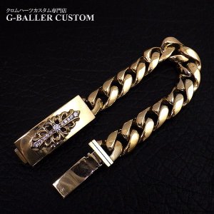 クロムハーツ フローラルID ブレスレット 22K メッキ